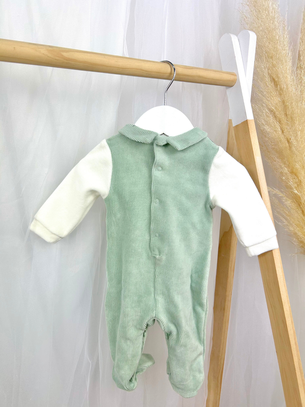 iDo Baby Boy Sage Car Dungaree Babygrow