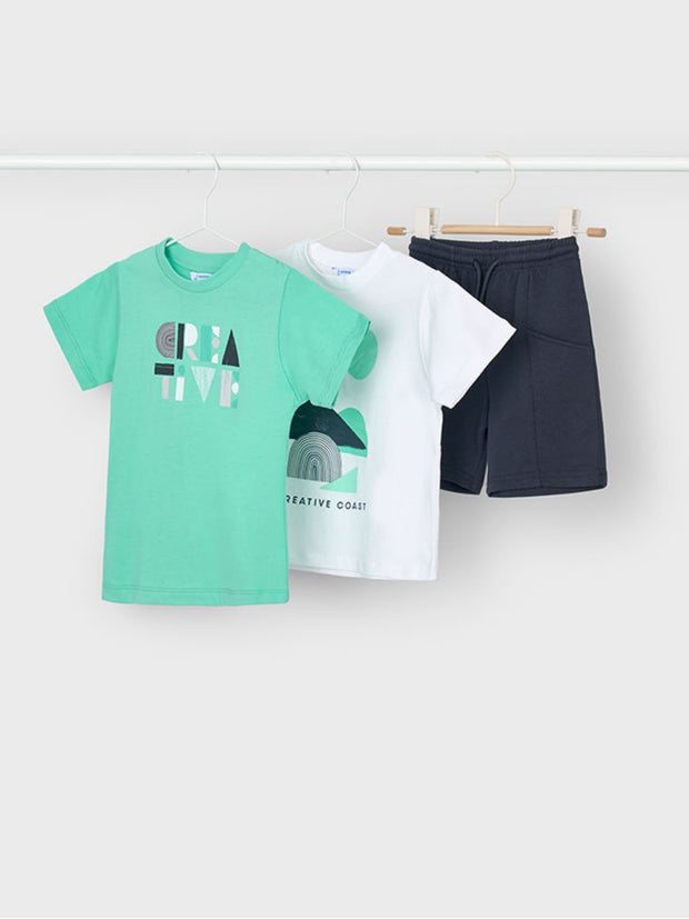 Mayoral Junior Boy Aquamarine Shorts Set