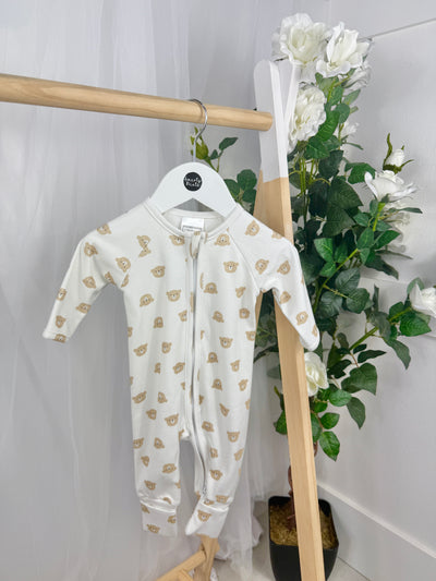 Pex Unisex Teddy Zip Babygrow (0M - 9M)