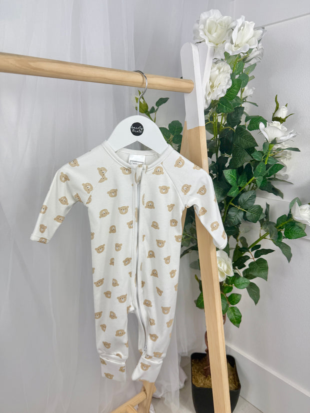 Pex Unisex Teddy Zip Babygrow (0M - 9M)