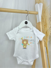 White Unisex Little Bees Babygrow 5 Piece Set