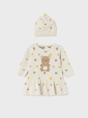 Mayoral Baby Girl Knitted Teddy Dress With Hat