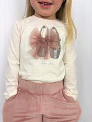 Mayoral Junior Girl Pink Velour Outfit Set (3Y-8Y)