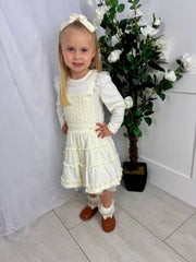 Mintini Girls Ivory Pearl Pinafore (12M - 5Y)