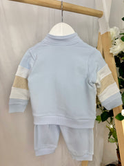 Tutto Piccolo Toddler Boys Blue & Beige Outfit Set (12M-3Y)