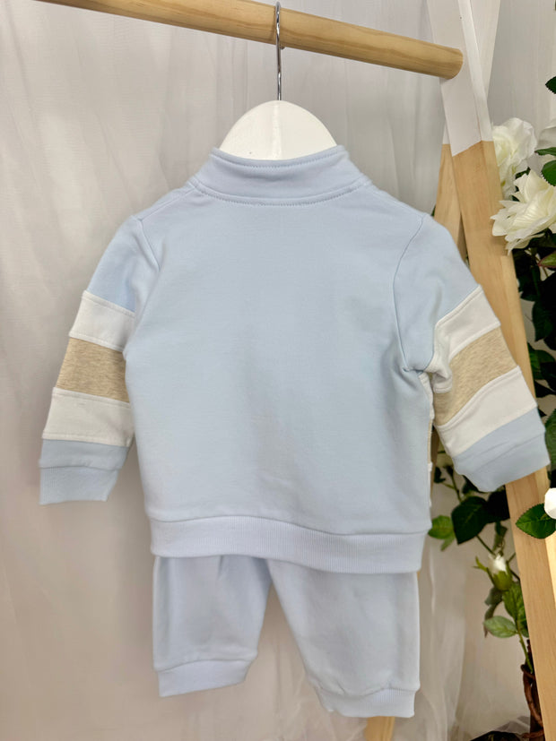 Tutto Piccolo Toddler Boys Blue & Beige Outfit Set (12M-3Y)
