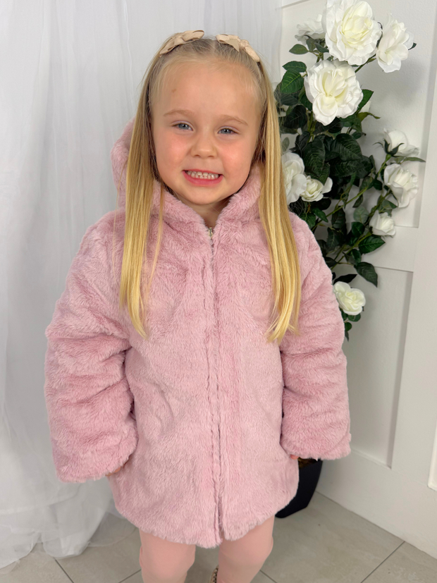 Mayoral Toddler Girl Pink Reversible Bow Jacket (12M-4Y)