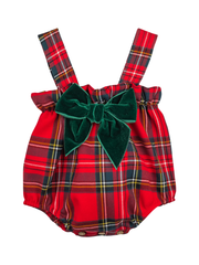 Calamaro Tartan Baby Dungaree Romper