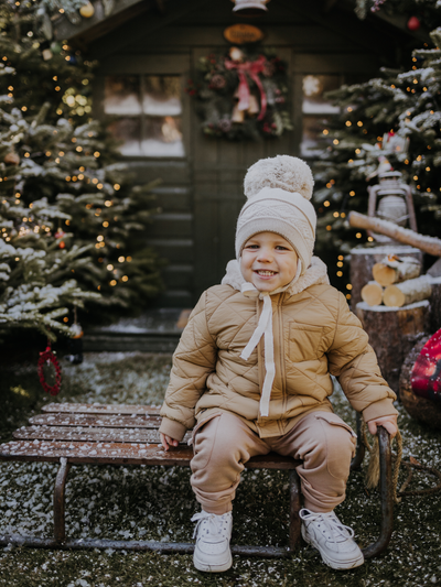 Mayoral Toddler Boy Padded Coat with Fur Hood