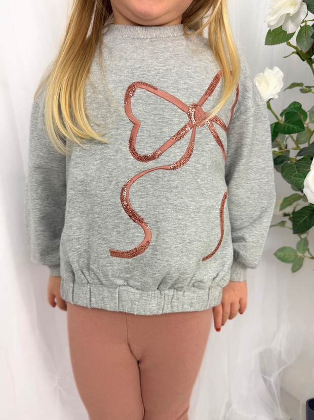 Mayoral Junior Girl Pink Bow Jumper & Legging Set (3Y-8Y)