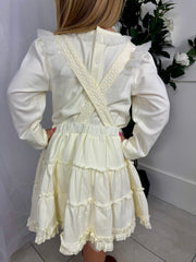 Mintini Girls Ivory Pearl Pinafore (12M - 5Y)