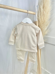 Mintini Boys Beige Tracksuit Set