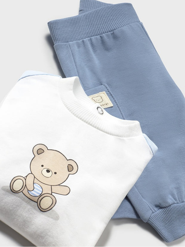 Mayoral Baby Boy Blue Teddy Double Pack Tracksuits