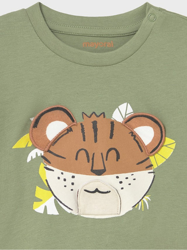 Mayoral Green Toddler Boy Tiger top