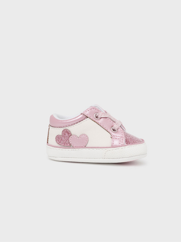 Mayoral Baby Girl Glittery Heart Trainers