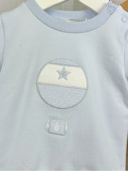 Deolinda Boys Blue Hot Air Balloon Outfit Set (6M-3Y)