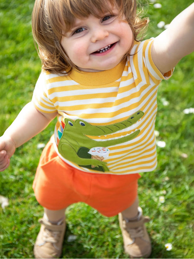 Frugi Crocodile Striped Outfit Set