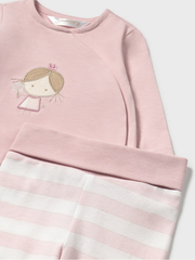 Mayoral Baby Girl Pink Striped Outfit Set