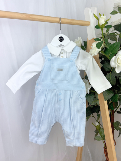 Mintini Boys Blue Corduroy Top & Dungaree (3M-2Y)