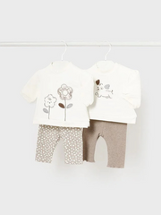 Mayoral Baby Girl 2-Pack Neutral Legging Set