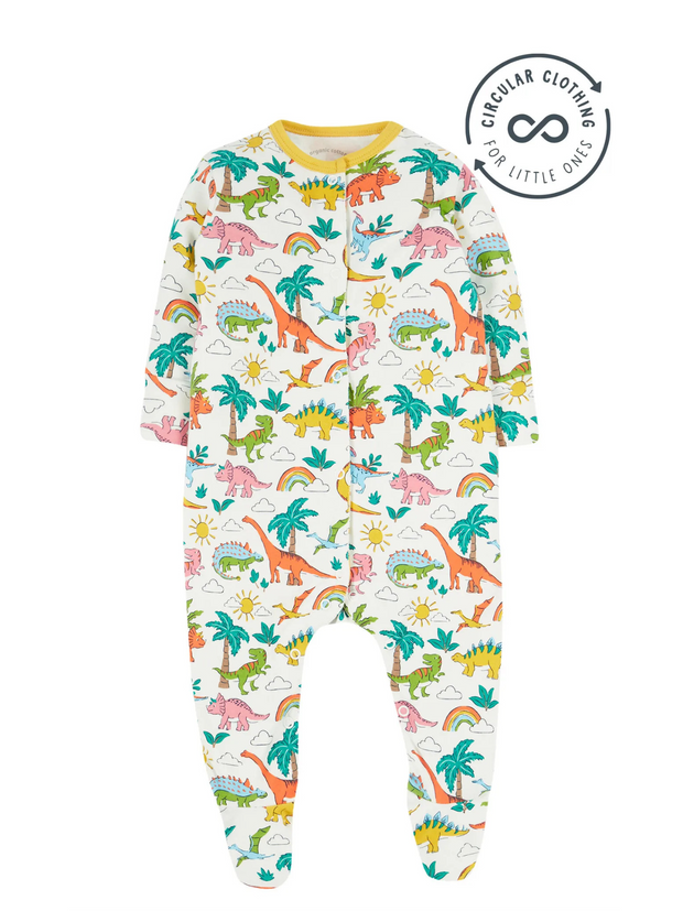 Frugi Lovely Babygrow - Dinoland