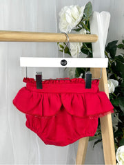 Mintini Baby Girls Red Bow Bloomers Outfit Set (3M - 2Y)