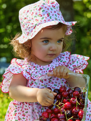 Deolinda Toddler Girl "Fresh" Cherry Dress