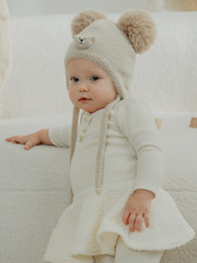 Eldar Teddy Motif Double Pom Pom Hat - 2 Colours