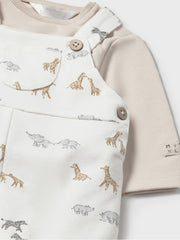 Mayoral Baby Boy Beige Animal Dungaree (1M-12M)