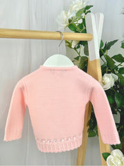 Baby Girls Pink Bow Cardigan (3M-24M)