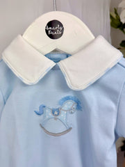 Mintini Baby Boy Blue Rocking Horse Babygrow (1M - 6M)