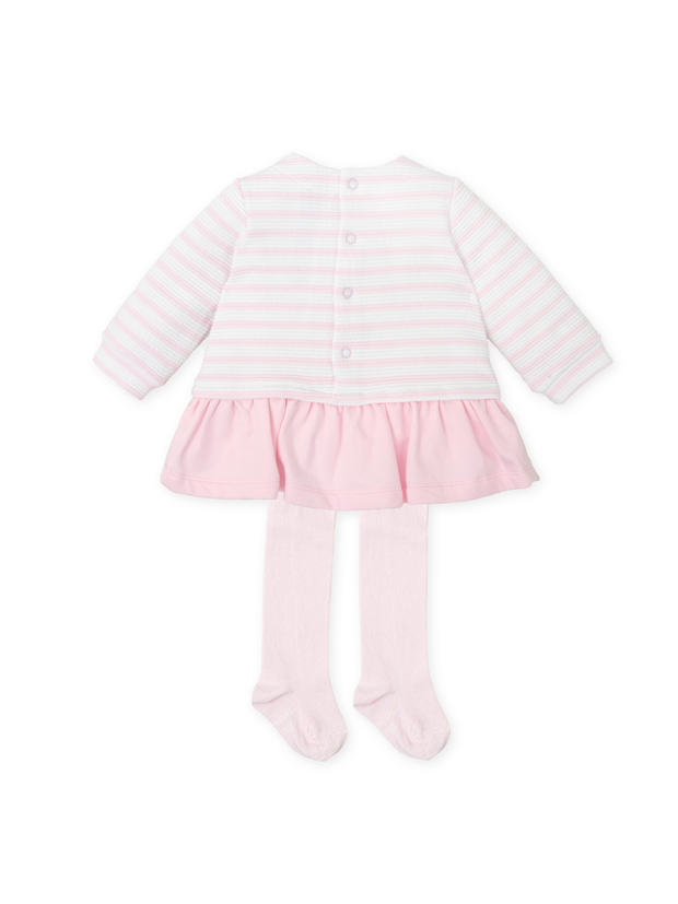 Tutto Piccolo Baby Girl Stripe Dress With Heart