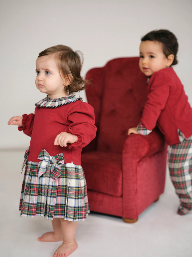 Deolinda Girls 'Noel' Red Tartan Dress