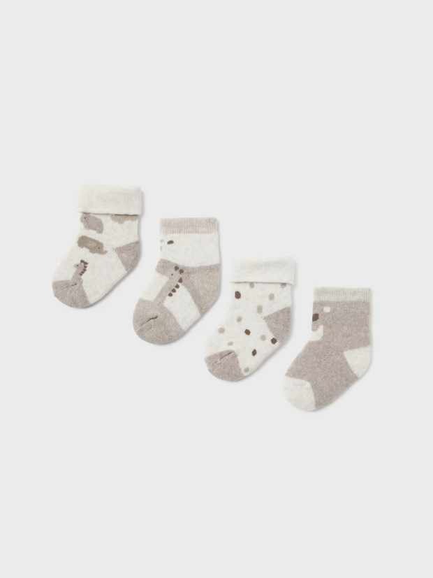 Mayoral 4 Pack Neutral Socks