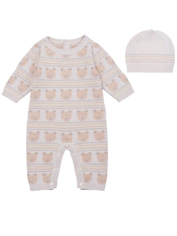 Emile et Rose Harry Teddy Babygrow with Hat