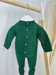 Green Santa Teddy Babygrow