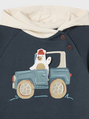 Mayoral Toddler Boy Navy & Cream Truck Hoody