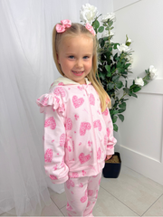 Mintini Girls Pink Floral Heart Jacket (12M - 5Y)