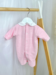 Pink Rose Smocked Babygrow