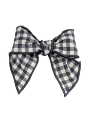 Calamaro Black & White Check Bow