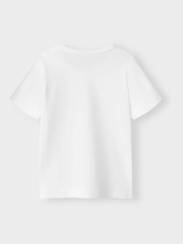 Name It Baby Girl White T-Shirt With Rainbow