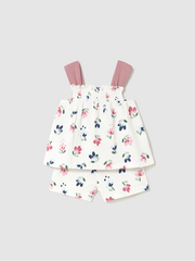 Mayoral Toddler Girl Pink Floral Shorts Set