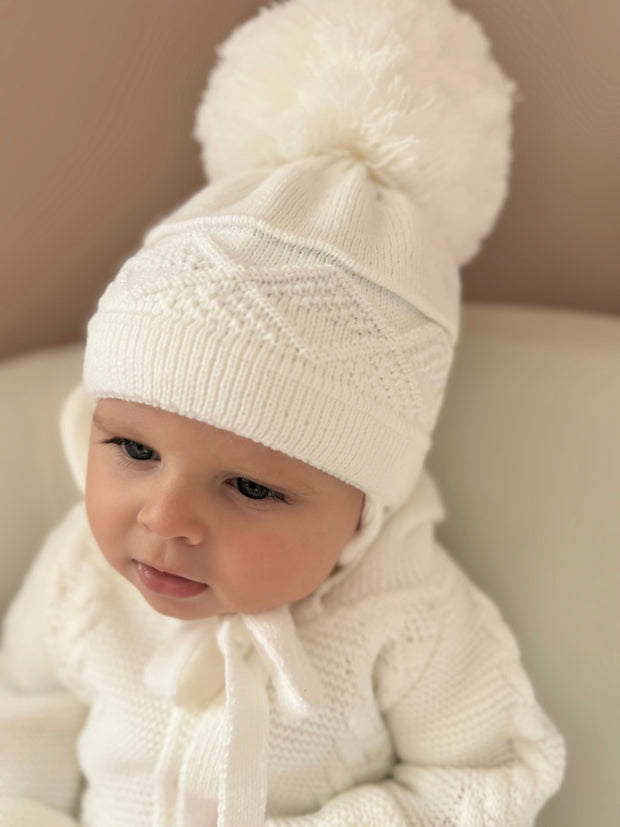 Super Pom Cable Knit Hat - 3 Colours