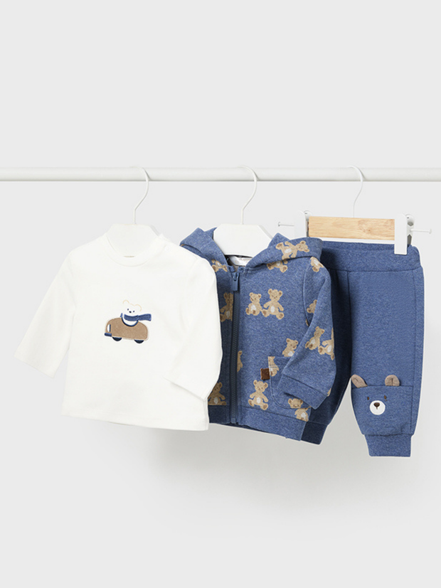 Mayoral Baby Boy Teddy Print 3 Piece Tracksuit - 2 Colours