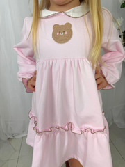 Deolinda Girl 'Teddy' Baby Pink Dress (3M-4Y)
