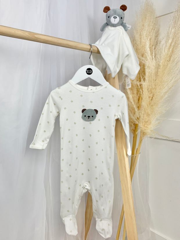 Bear Babygrow & Comforter Gift Set