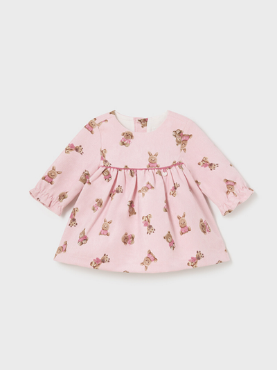 Mayoral Baby Girl Pink Bunny & Teddy Dress