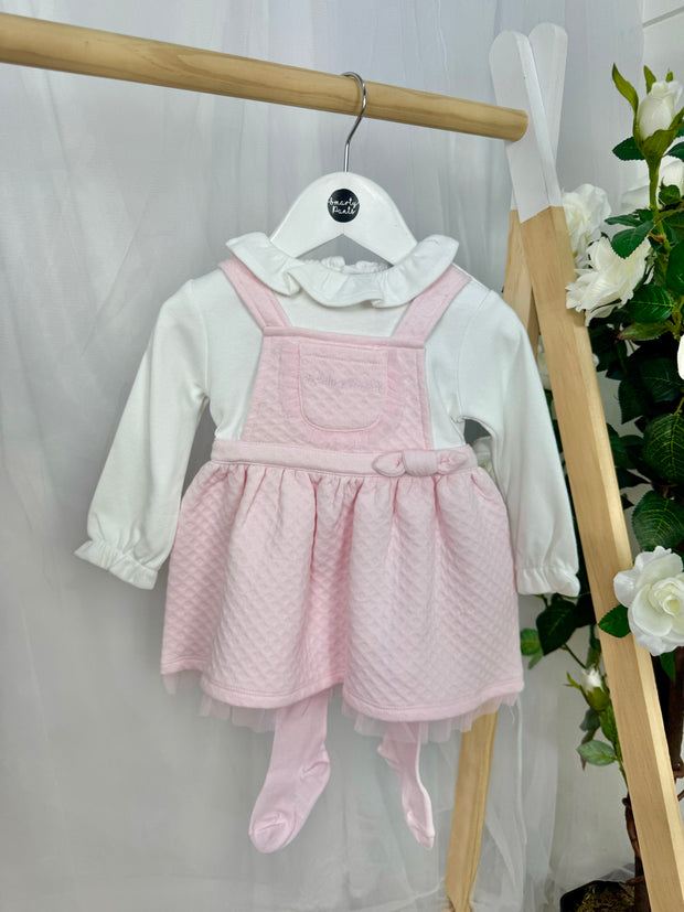 Tutto Piccolo Toddler Girl Pink Dress & Tights (6M-3Y)