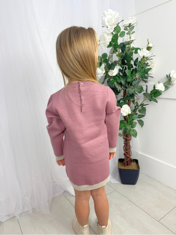 Mayoral Toddler Girl Pink Bear Jumper Dress (12M-4Y)