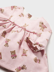 Mayoral Baby Girl Pink Bunny & Teddy Dress